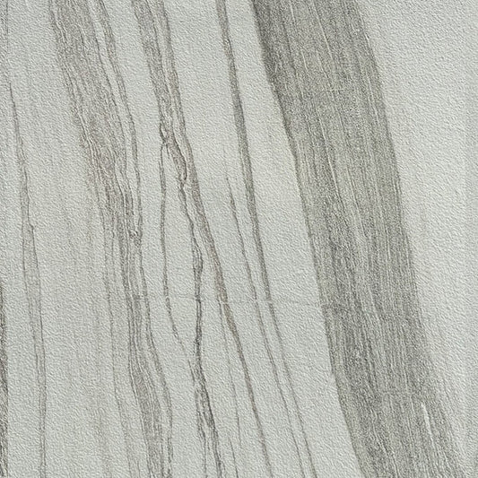 Isvara white marble stone veneer swatch with soft grey veining.