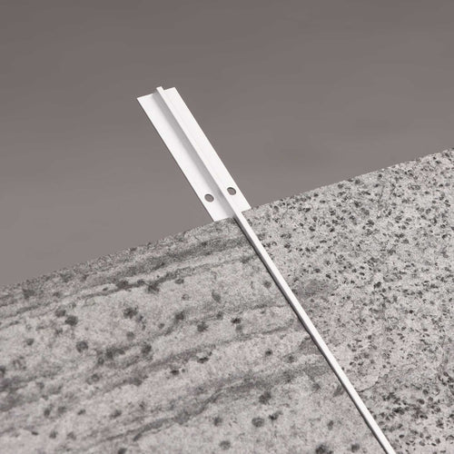 T-Shape Trim — Silver — with stone veneer