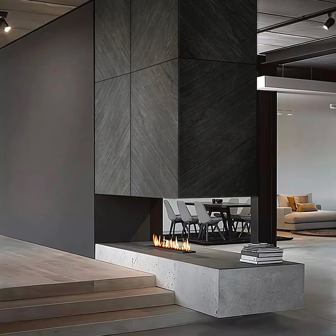 Mantra Fireplace Wall