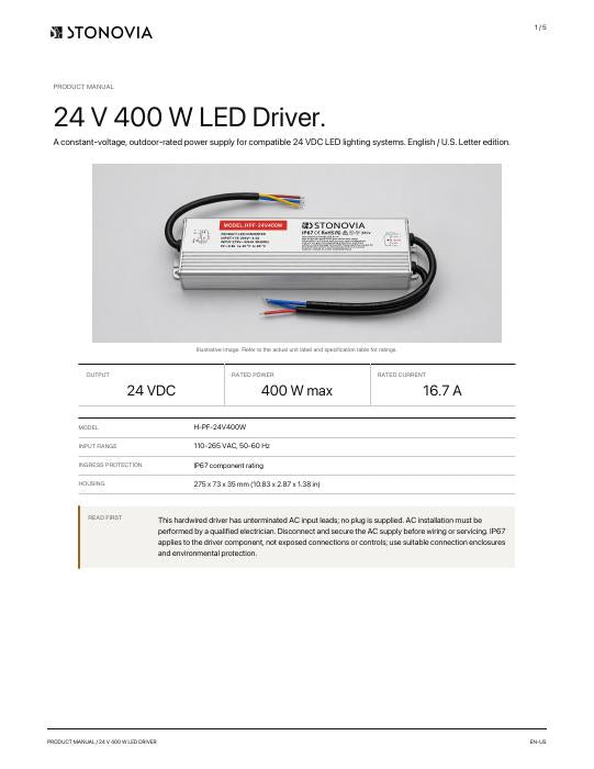 LED Driver manual first page
