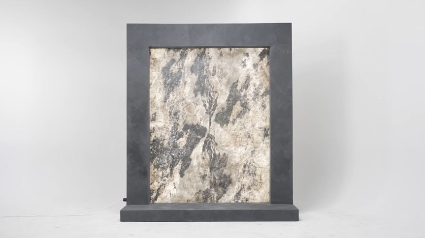 Finished illuminated translucent stone installation